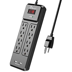 ONSMART 8×交流电+2×USB 电涌保护插排