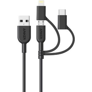 Anker Powerline II 3合1 Lightning/USB-C/Micro-USB 数据线