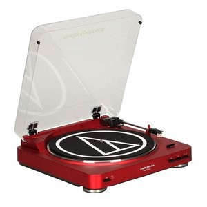 Audio Technica AT-LP60 全自动黑胶唱机红色款 送蓝牙适配器