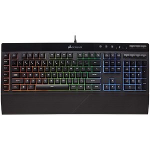 CORSAIR K55 RGB 黑色多彩背光键盘