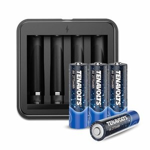 南孚 TENAVOLTS 4枚装 AA 可充电锂电池配充电器