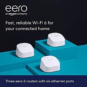 Amazon eero 6 Mesh Wi-Fi 6 路由器 3件装