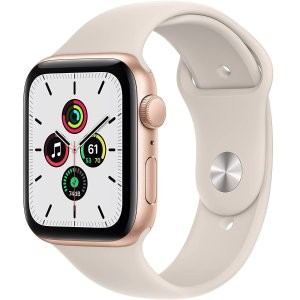 Apple Watch SE (GPS, 40mm) 智能手表, 金色表壳+运动表带