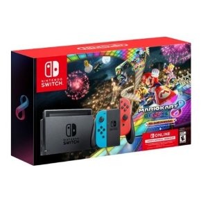 开抢：Nintendo Switch 续航增强版 红蓝 + 马车8 + 3个月会员