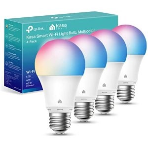 Kasa A19 RGB智能灯泡 4个 等效60W 无需Hub