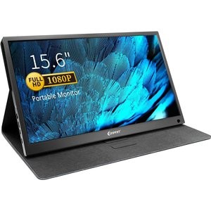 Corprit 15.6" 1080P IPS USB-C 便携显示器, 带立体声扬声器