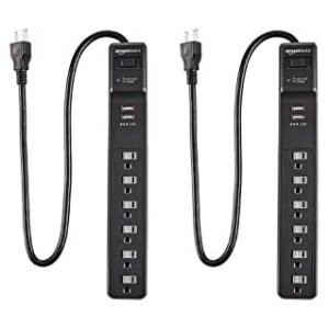 Amazon Basics 6 AC 2 USB 防浪涌插座 500焦 2个