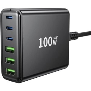 闪购：Sacrack 100W GaN Compact 6 端口 USB C 充电座