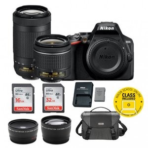 Nikon D3500 + 18-55mm 70-300mm 镜头 入门级单反套装