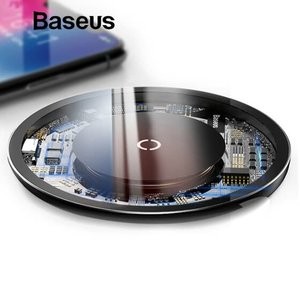 Baseus 10W 钢化玻璃无线充电器 支持苹果和安卓快充
