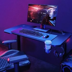 AUKEY 黑五游戏设备大促, $129 收游戏专用RGB电脑桌