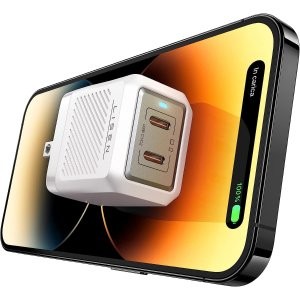 Lisen 40W 双口USB-C GaN 可折叠支脚 充电插头