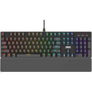 AOC GK500 104键 RGB 青轴机械键盘