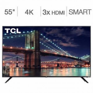 TCL 55R613 55" 4K HDR Roku 智能电视