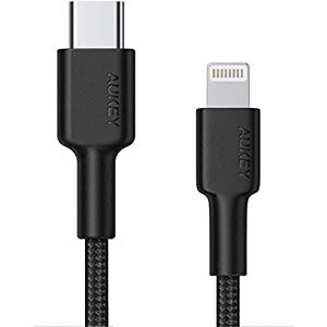 AUKEY USB-C 转 Lightning 数据线, Apple MFi认证, 1m长