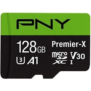 PNY 128GB Premier-X C10 U3 V30 microSDXC 存储卡