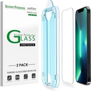 amFilm iPhone 13 Pro Max 钢化玻璃屏幕保护膜 2件装