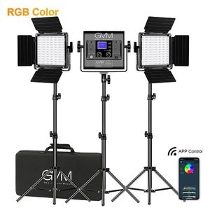 GVM 800D 工作室 全彩 LED 补光灯 三灯套装闪购