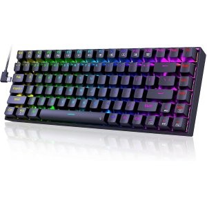 闪购：Redragon Full RGB 75% 红轴 84键 有线机械键盘