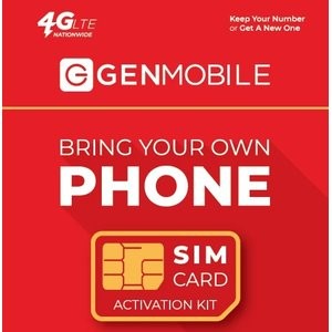 Gen Mobile 国际无限通话 + 每月3GB流量