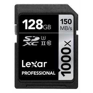 Lexar 专业级 1000x UHS-II U3 SDXC 128GB 存储卡
