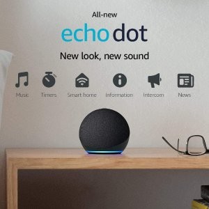 Echo Dot 第4代 家庭智能助手音箱, 内置智慧家庭中枢Alexa