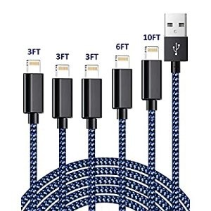 白菜价：JR TECHNIK USB-A转Lightning 尼龙数据线 5根