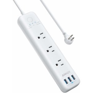 Anker 3插口 3USB 防电涌插座