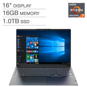 Lenovo IdeaPad 5 Pro 16" 全能轻薄本 (R7 5800H, 16GB, 1TB)
