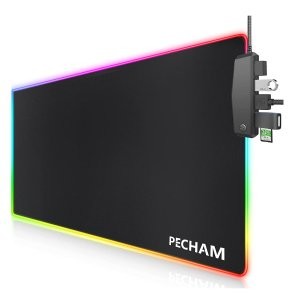PECHAM LED 游戏鼠标垫 4 x USB-A