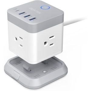 BESTEK 立方体电源延长器 5英尺延长线+可拆卸底座