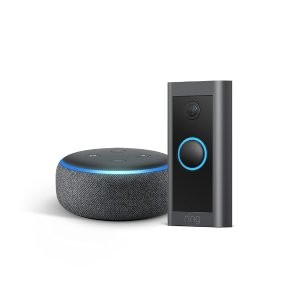 Ring Video Doorbell Wired + Echo Dot 3代 套装