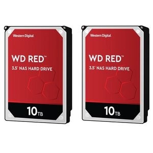 WD 红盘 10TB NAS 机械硬盘 2个装