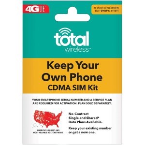 Total Wireless SIM卡 + 30天无限通话短信及5GB高速流量