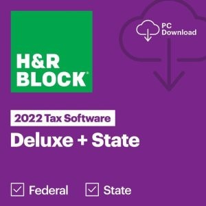 H&R Block 2022 Deluxe + State Win 下载版 + $20 礼卡