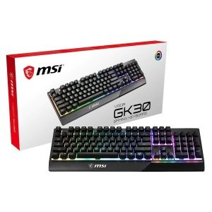 MSI Vigor GK30 RGB 游戏键盘 防泼溅