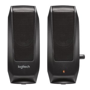 Logitech S120台式扬声器，黑色