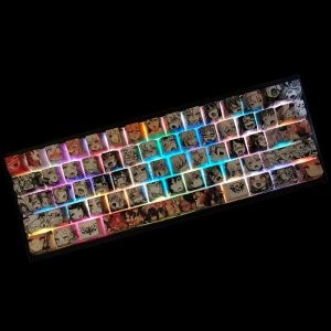 COSTOM 61键 PBT热升华键帽 动漫人物喷漆