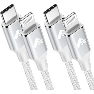 Aiminu USB-C to Lightning 编织数据线 2根 3ft