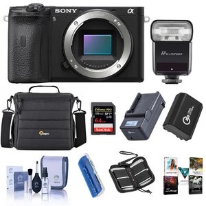 Sony a6600 + 64GB SDXC + 电池 + 闪光灯 + 包 + 配件