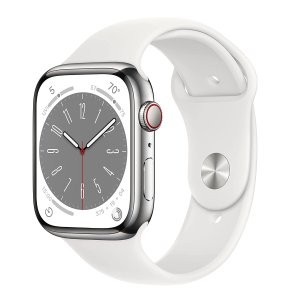 折扣升级：Apple Watch Series 8 蜂窝版 45mm 银色表盘