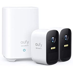 eufycam 2C 家庭安全系统 (2个1080P 摄像头 + Hub)