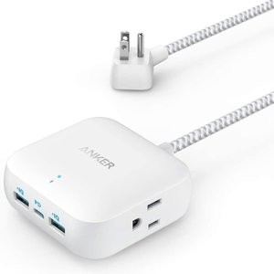 Anker 30W 美标插座延长线 支持USB-C PD/USB-A充电