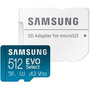 SAMSUNG EVO Select 512GB microSDXC + SD卡套 130MB/s