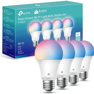 Kasa A19 RGB智能灯泡 4个 等效60W 无需Hub