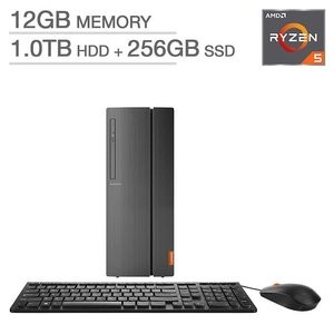 联想 510A AMD R5 3400G 12GB 256GB+1TB 台式机