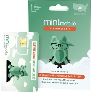 Best Buy - Mint Mobile 4G预付卡 3个月服务 入网包