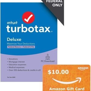 TurboTax 2020年度 报税软件豪华版, 电子下载版