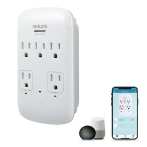 Philips 5口 智能插座 支持高达490J防护