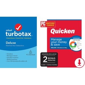 TurboTax 豪华版 + State 2019 + Quicken 豪华个人版
